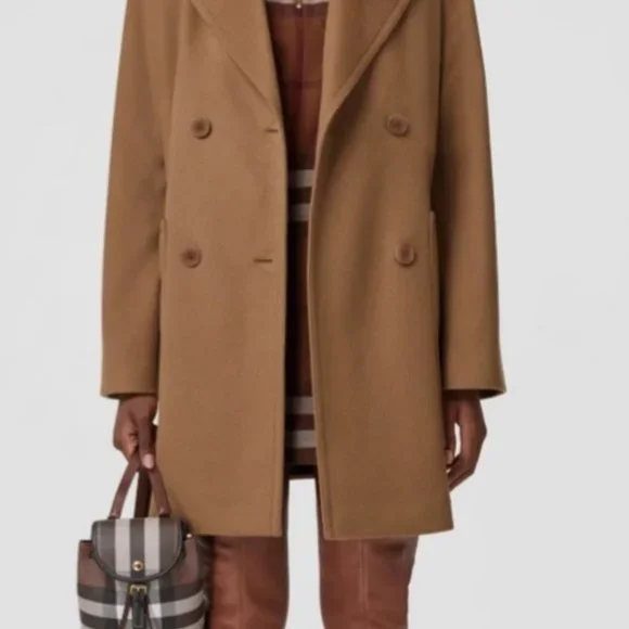 BURBERRY Style Camel Peacoat - Picture 2 of 7